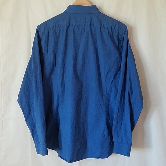 Express Mens 1MX Fitted Button Down Dress Shirt L - Picture 3 of 8